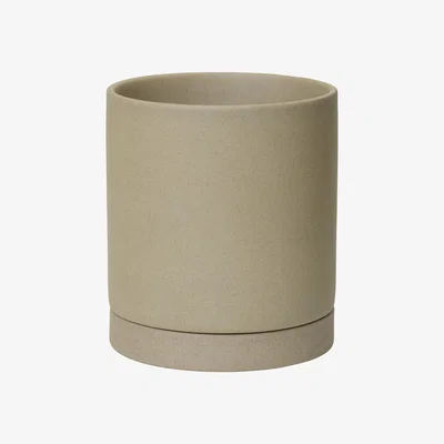Made in Design Sekki Medium Flowerpot - / Ø 13.5 x H 15.7 cm - Sandstone by Ferm Living Beige