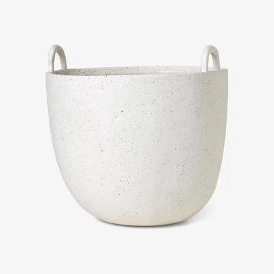 Made in Design Speckle Large Flowerpot - / Bowl - Ø 30 x H 30 cm / Stoneware by Ferm Living White