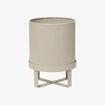 Made in Design Bau Small Flowerpot - / Ø 18 cm - Metal by Ferm Living Beige