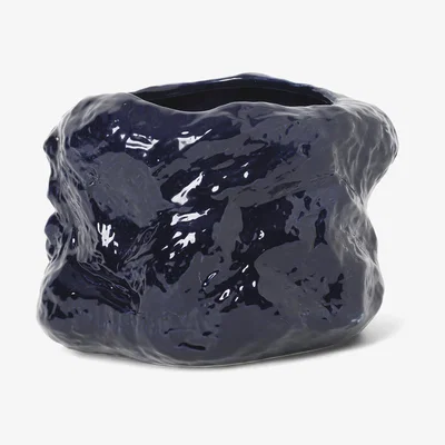 Made in Design Tuck Flowerpot - / Ø 29 x H 22 cm by Ferm Living Blue