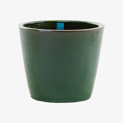 Made in Design Pots Flowerpot - / Enamelled stoneware - Ø 30 x H 25 cm / Handmade by Unopiu Green