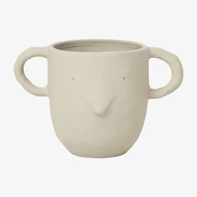 Made in Design Mus Large Flowerpot - / Sandstone - H 12 cm by Ferm Living Beige