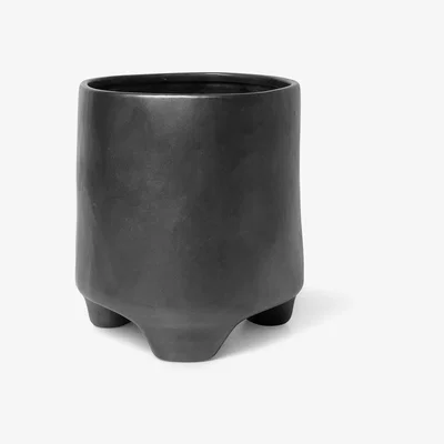 Made in Design Esca Small Flowerpot - / Ø 17 x H 18 cm - Sandstone by Ferm Living Black