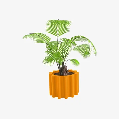 Made in Design Gear Flowerpot - Pot by Slide Orange
