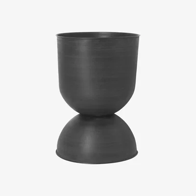 Made in Design Hourglass Large Flowerpot - / Metal - Ø 50 x H 73 cm by Ferm Living Black