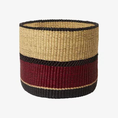 Made in Design Sicilia Flower-pot holder - / Ø 32 x H 32 cm - Hand-made / Veta vera by Maison Sarah Lavoine Red