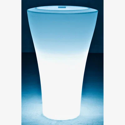 Made in Design Ming Extra High Luminous flowerpot - H 140 cm by Serralunga White