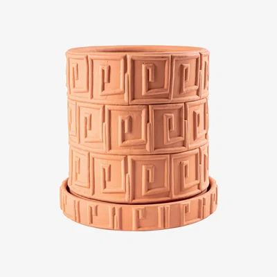 Made in Design Flowerpot Magna Graecia ceramic / Greca - With saucer / Ø 30 x H 39 cm - Seletti
