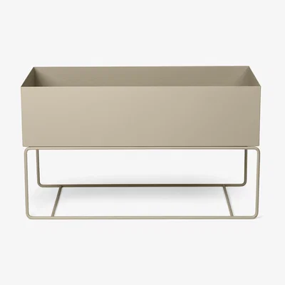 Made in Design Plant Box Large Standing flowerpot - / L 77 x H 45 cm x Depth. 34 cm by Ferm Living Beige