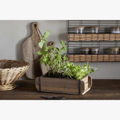 Nkuku nkuku Dudha Reclaimed Brick Box | Vases & Planters | One Size | Natural