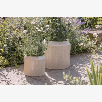 Nkuku nkuku Kubo Ceramic Planter | Vases & Planters | Cream | Small