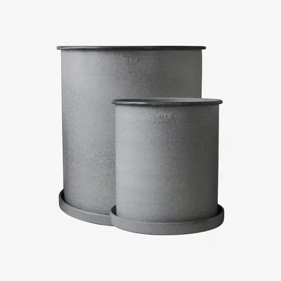Nordic Nest DBKD Plant pot flower pot 2-pack Light grey