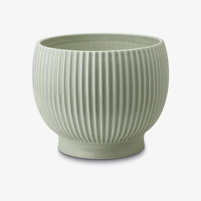 Nordic Nest Knabstrup flower pot fluted Ø16.5 cm Mintgreen