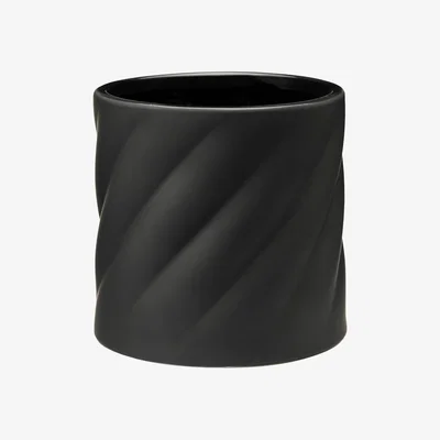 Nordic Nest Cooee Design Twist plant pot Black medium Ø19 cm