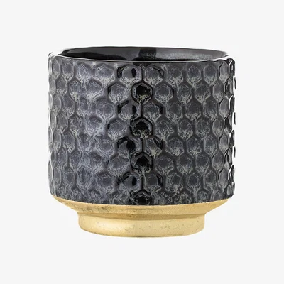 Nordic Nest Bloomingville flowerpot stoneware blue