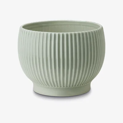 Nordic Nest Knabstrup flower pot fluted Ø14.5 cm Mint green