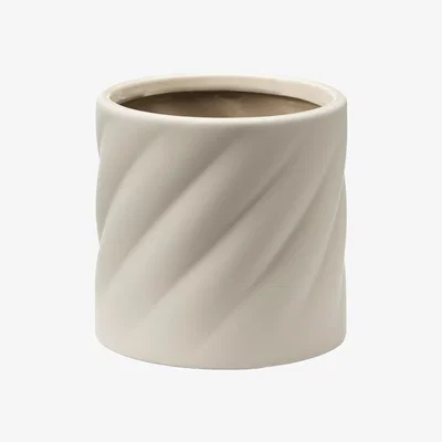 Nordic Nest Cooee Design Twist plant pot Sand small Ø12 cm