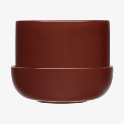 Nordic Nest Nappula flower pot with saucer 130x170 mm Brown