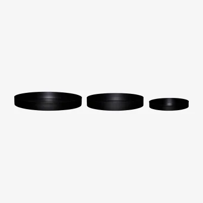 Nordic Nest Hübsch Planter Saucer 2-pack Metal-black