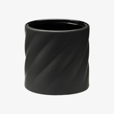 Nordic Nest Cooee Design Twist plant pot Black small Ø12 cm