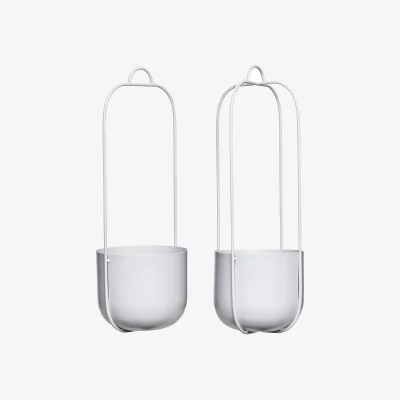 Nordic Nest Hübsch Hanging planter 2-pack Gray