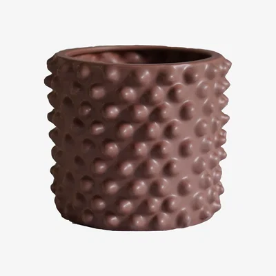 Nordic Nest Cloudy flower pot maroon small