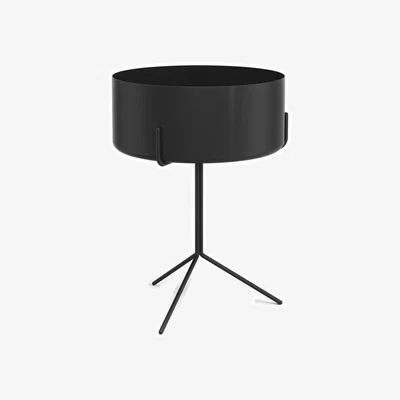 Nordic Nest Swedese Drum table Black plant pot