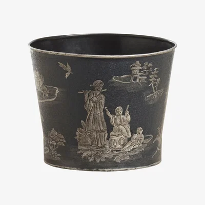 OKA OKA, Medium Gonglin Planter - Petrol, Planters, Iron