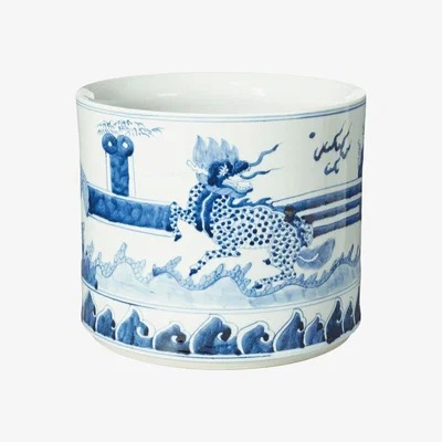OKA OKA, Daqing Planter, Medium - Blue/White, Planters, Porcelain