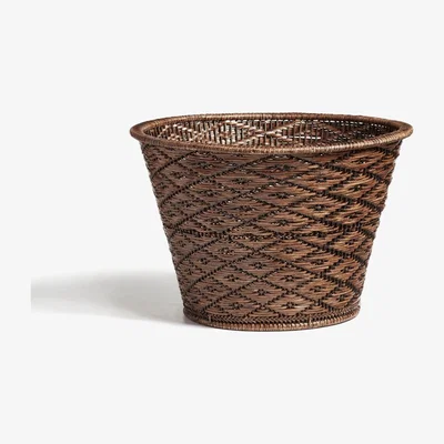 OKA OKA, Extra Large Mandalay Planter - Dark Brown, Planters, Bamboo/Rattan