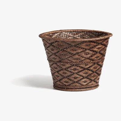 OKA OKA, Large Mandalay Planter - Dark Brown, Planters, Bamboo/Rattan