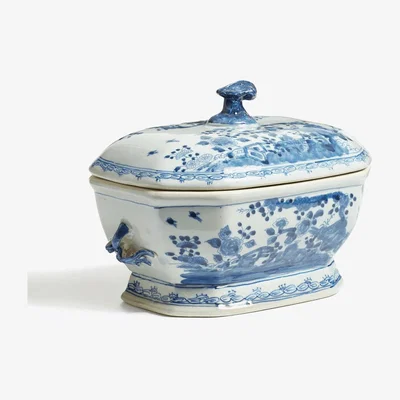 OKA OKA, Fenghuang Lidded Pot - White/Blue, Pots and Urns, Ceramic