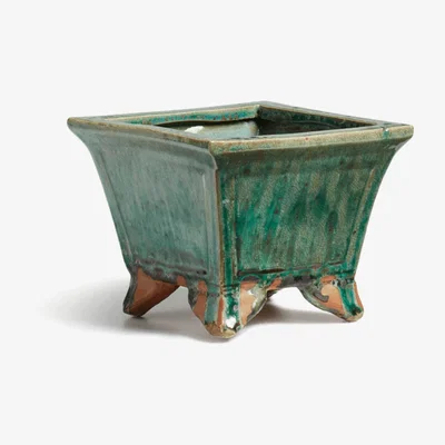OKA OKA, Lingtai Planter - Antique Green, Planters, Ceramic