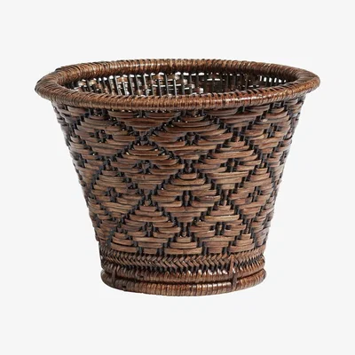 OKA Medium Mandalay Planter - Dark Brown