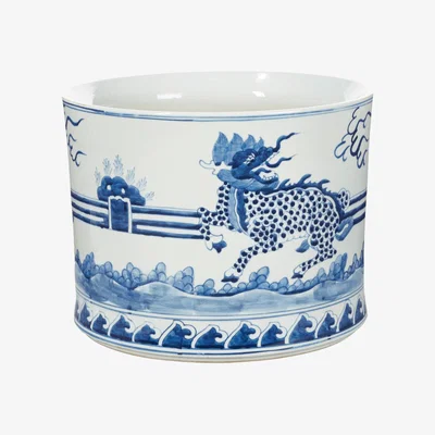 OKA OKA, Large Daqing Porcelain Planter - Blue/White, Planters, Porcelain