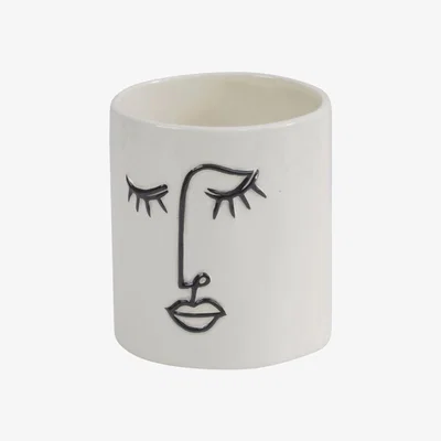 Olivia's Libra Dolomite Face Planter / White/Black / Small