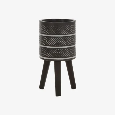 Olivia's Olivia's Daniel Planter Chevron Brown