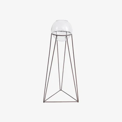 Olivia's Libra Bersa Floor Standing Fishbowl Planter with Aged Copper Base