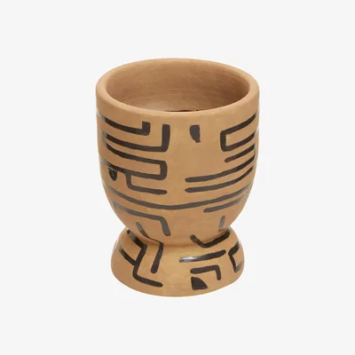 Olivia's Olivia's Abstract Pattern Vase Sand & Black Small