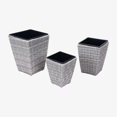 Olivia's Maze Rattan Shaped Planters Planter Oxford