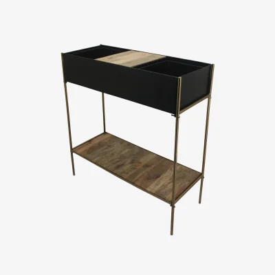 Olivia's Ivyline Indoor Kensington Metal Planter Stand in Gold