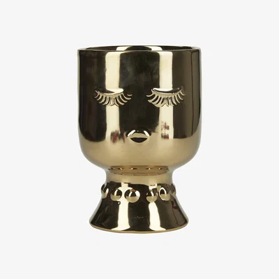 Olivia's Cozy Living Lashes Flowerpot Gold Large