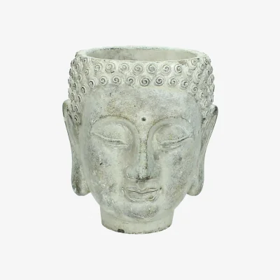 Olivia's Libra Cement Grey Faces Planter