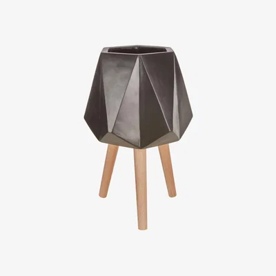 Olivia's Olivia's Daniel Planter Multifaceted Black / Small
