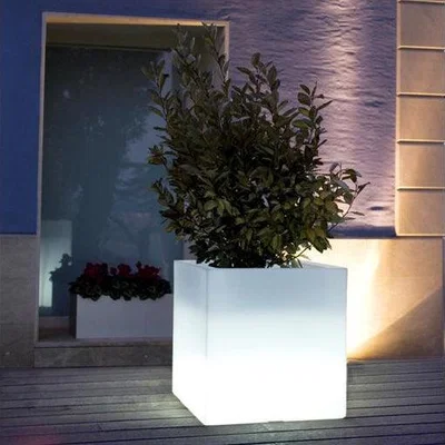 Olivia's Skyline LED Planter Cube