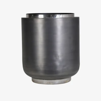 Olivia's Libra Arizona Metal Drum Burnished Planter / Tall