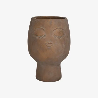 Olivia's Libra Ava Face Concrete Planter Large