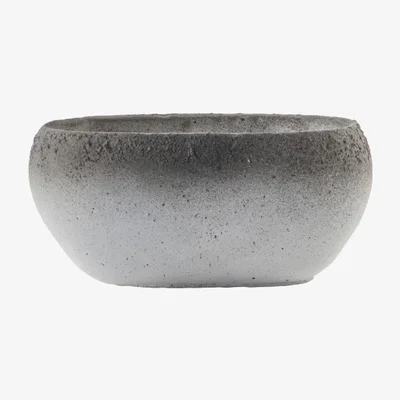 Olivia's Gallery Direct Linko Hombre Oval Grey Pot