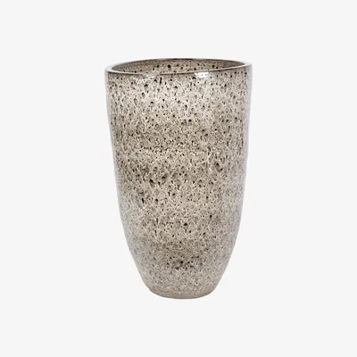 Olivia's Libra Interiors Mederno Taupe Ceramic Tall Planter