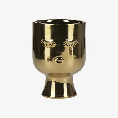 Olivia's Cozy Living Lashes Flowerpot Gold Small